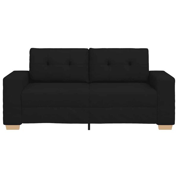 vidaXL Zweisitzer-Sofa Schwarz 180x77x82 cm Stoff