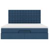 vidaXL Ottoman-Bett mit Matratze Blau 160x200 cm Stoff