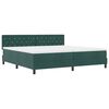 vidaXL Boxspringbett mit Matratze Dunkelgr&uuml;n 200 x 200 cm Samt