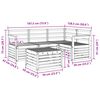 vidaXL Outdoor-Sofagarnitur 5 pcs Natur Massivholz Akazie