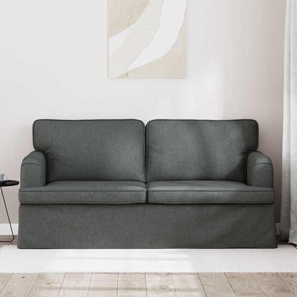 vidaXL Sofa Dunkelgrau Gesamtabmessungen: 162 x 80 x 85 cm (B x T x H)