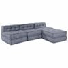 vidaXL Modulare Sofagarnitur 4 pcs Grau Stoff