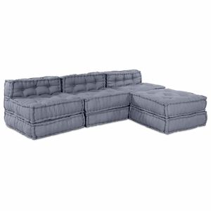 vidaXL Modulare Sofagarnitur 4 pcs Grau Stoff