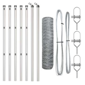 vidaXL Zaunpfosten Silber