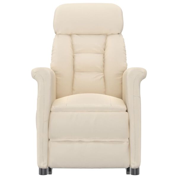 vidaXL Massagesessel Elektrisch Beige Mikrofaser