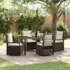 vidaXL Garten Essgruppe 5 pcs Braun Poly-Rattan