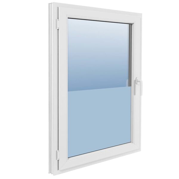vidaXL Fensterfolie Matt Grau 0,9x100 m PVC