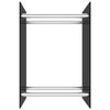 vidaXL Brennholzregal Schwarz 40 x 35 x 60 cm Glas