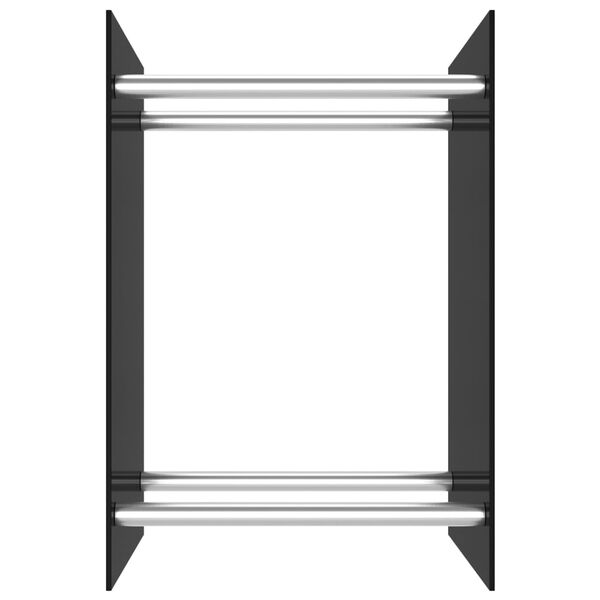 vidaXL Brennholzregal Schwarz 40 x 35 x 60 cm Glas