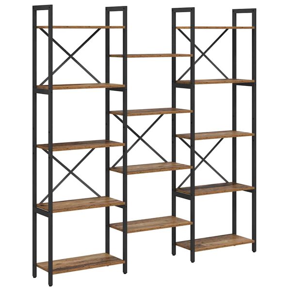 vidaXL B&uuml;cherregal Altholz 156 x 25 x 167 cm Holzwerkstoff