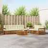 vidaXL Outdoor-Sofagarnitur mit Kissen 6 pcs Natur und Creme