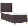vidaXL Boxspringbett mit Matratze Dunkelbraun 90 x 190 cm Stoff