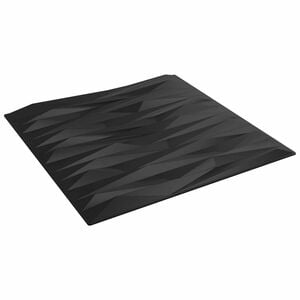 vidaXL Wandpaneele 12 Stk. 50 x 50 cm Schwarz Stein XPS Schaum