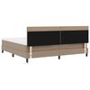 vidaXL Boxspringbett mit Matratze Cappuccino 200 x 200 cm Kunstleder