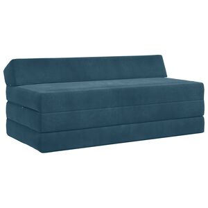 vidaXL Klappsofa Bett Blau 120 x 60 x 49 cm Stoff