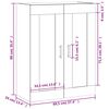 vidaXL Wandschrank Braun Eichen-Optik 69,5x34x90 cm Holzwerkstoff