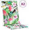 vidaXL Gartenstuhlauflagen f&uuml;r Hochlehner 2 Stk. Mehrfarbig 120x50x3cm