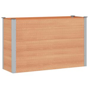 vidaXL Hochbeet Braun 150 x 50 x 91 cm WPC und Aluminium