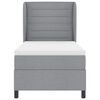 vidaXL Boxspringbett mit Matratze Hellgrau 90 x 200 cm Stoff