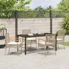 vidaXL Garten Essgruppe 5 pcs Beige Poly-Rattan