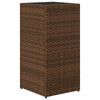 vidaXL Pflanzk&uuml;bel 2 Stk. Braun 30x30x60 cm Poly Rattan