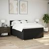 vidaXL Boxspringbett mit Matratze Schwarz 140x190 cm Stoff