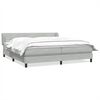 vidaXL Boxspringbett mit Matratzen Hellgrau 180x210 cm Samt
