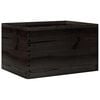 vidaXL Holzkiste mit Griffen Schwarz 40x30x23 cm Massivholz Kiefer