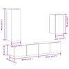 vidaXL 4-tlg. TV-Schrank-Set Wandmontage Altholz-Optik Holzwerkstoff