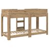 vidaXL Etagenbett f&uuml;r Kinder Artisan-Eiche 75 x 190 cm Holzwerkstoff
