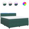 vidaXL Boxspringbett mit Matratze Dunkelgr&uuml;n 180x200 cm Samt