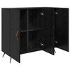 vidaXL Sideboard Schwarz Eichen-Optik 89,5 x 34 x 80 cm Holzwerkstoff