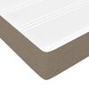 vidaXL Boxspringbett mit Matratze Taupe 180x200 cm Stoff