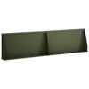 vidaXL St&uuml;tzmauer 2 stk. 80 x 12 x 50 cm Stahl Olivgr&uuml;n