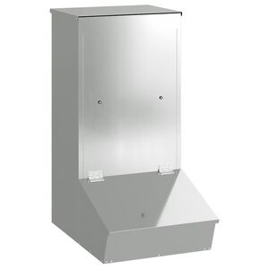 vidaXL Schweinfutterspender Silber 55 x 38 x 76 cm 20 kg