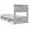 vidaXL Bettrahmen Beton Grau 100 x 200 cm Massives Kiefernholz