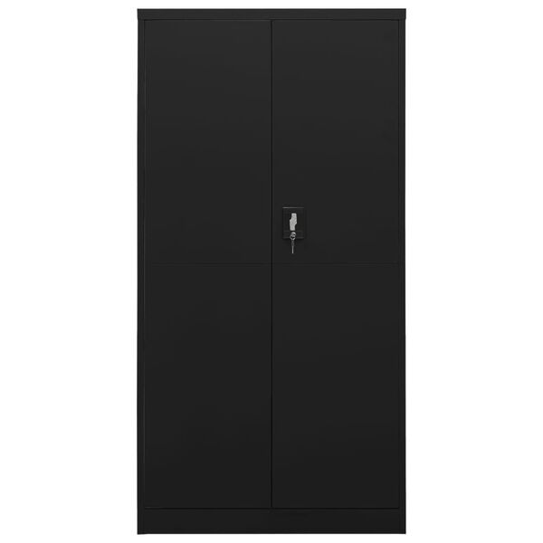 vidaXL Schließfachschrank Schwarz 90x40x180 cm Stahl