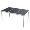 vidaXL Gartentisch 150x90x74 cm Schwarz Stahl