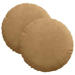 vidaXL Sitzkissen 2 stk. Samt Braun &Oslash;30 x 13 cm