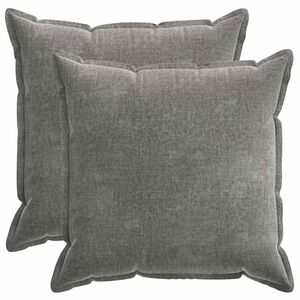 vidaXL Kissenbezug 2 pcs HOUTEN Dunkelgrau 70 x 70 cm Chenille-Stoff