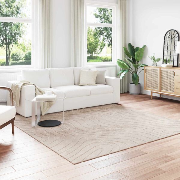 vidaXL Bereichsteppiche PALMERAS Beige 240 x 240 cm Polyester