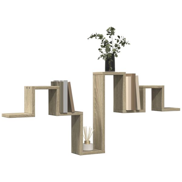 vidaXL Wandregal Sonoma-Eiche 104,5x10x43 cm Holzwerkstoff