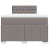 vidaXL Boxspringbett mit Matratze Taupe 120x190 cm Stoff