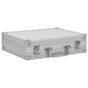 vidaXL Waffenkoffer Aluminium ABS Silbern