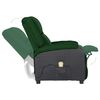 vidaXL Massagesessel Elektrisch Dunkelgr&uuml;n Kunstleder & Stoff