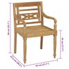 vidaXL Batavia-St&uuml;hle mit Kissen 8 Stk. Massivholz Teak