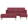 vidaXL Sofa Set 2 pcs Weinrot 173 x 131 x 67 cm Stoff