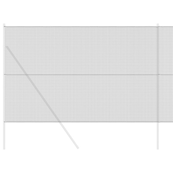 vidaXL Geschwei&szlig;ter Drahtzaun Grau 1.6 x 25 m