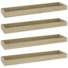 vidaXL Loggia Wandregale 4 Stk. Eichen-Optik 60x15x4 cm MDF