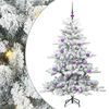 vidaXL K&uuml;nstlicher klappbarer Weihnachtsbaum Gr&uuml;n und Wei&szlig; 150 cm PVC